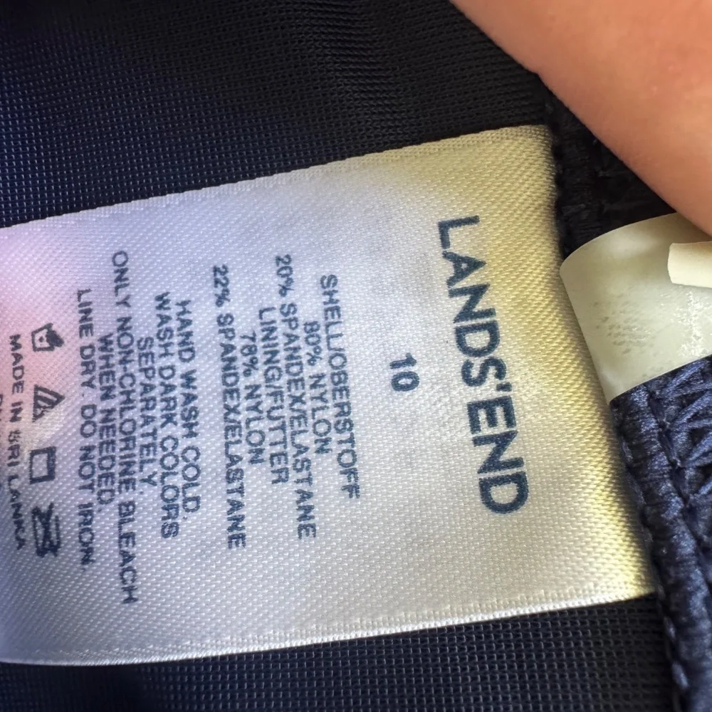 Lands' End Women's Blue Floral Tankini Swim Set Sz 10 Top 12 Bottom NWT - Picture 7 of 16